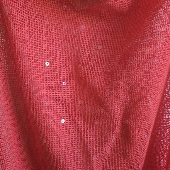 New Solid & Striped The Sequined Samar Coral Red Mesh Beach Swim Cover-Up NWT XS - Picture 9 of 12